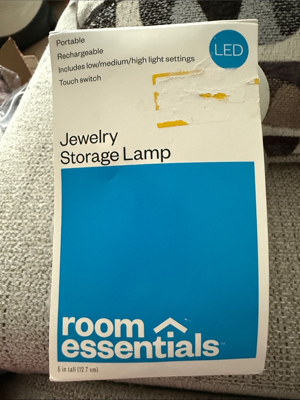 Room Essentials Blue Jewelry Storage Lamp Organizer
